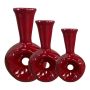 Vase 3-PIECE Set Ac 52CM - 42CM & 33CM 1 Hole Urn With Neck