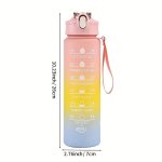 1PC 300ML 750ML Gradient Color Leakproof Water Bottle 10.14OZ 25.36OZ Portable Motivational Water Cup With Time Marker Suitable