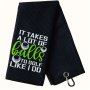 Embroidered Funny Golf Towel With Clip - Perfect Golf Gifts For Men - Soft And Absorbent Golf Accessories Great Birthday Gift/Father's Day Gift/Christmas Gift/Halloween