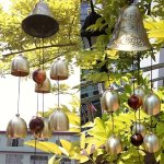 1PC Lucky Wind Chimes Copper Alloy Dragon Wind Chimes With 6 Bells Hanging Wind Bell For Home Garden For Good Luck Blessing Yard