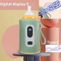 1pc Milk Insulated Bag 5-speed Usb Controlled Portable Baby Bottle Thermostatic Bag With Digital Display For Outdoor Use Includes Usb Cable