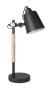 Metal And Wood Table Lamp With Metal Shade Adjustable -1X 60W Es