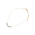 Black And Gold Square Beaded Chain Anklet
