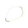 Black And Gold Square Beaded Chain Anklet