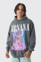 - Men's Oversized Nirvana Band Print Sweatshirt - White