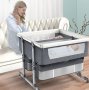 Double Crib Movable Portable Easy Fold Twins Baby Bed