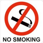Parrot Sign Symbolic 150 150MM Red No Smoking Sign On White Acp