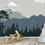 Snowy Mountain Wallpaper - 1.2M Wide X 3M High Non-adhesive Requires Wallpaper Glue