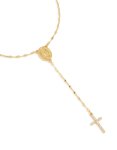 Goldair Gold Plated Diamante Cross Y-necklace