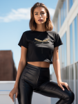 Dragon Fly Crop - Black - Large