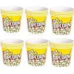 - Paper Popcorn Buckets - Yellow 2L - Bulk Pack Of 24
