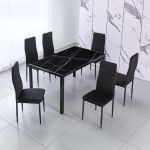 Minimalistic Glass Dining Set 1+6