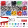 Craft Colourful Metal Button Ring Press Snap Fasteners Kit Jumbo Pack