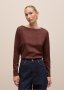 Metallic Boat Neck Long Sleeve T-Shirt