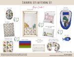 Cot Duvet Bedding Colourful Lets Go Fishing Set