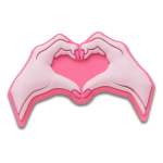 Pink Heart Hands Jibbitz - Heart