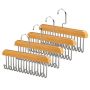Wooden Multifunctional Clothing Hangers - 4 Pieces