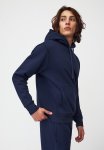 Regular Fit Sports Hoodie In Drymove - Blue