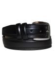 DH0312 Faux Leather Men's Pin Buckle Belt With Whip Stitch Design