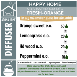 S.o.s. Bathroom Deo Fresh Orange - For Diffuser - Recipe Synergy - Happy Home Collection