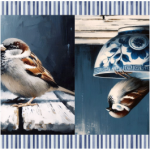 Printed Runner Delft Sparrow