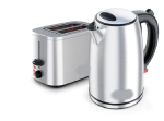 Allure Kettle & Toaster Stainless Steel Set-silver