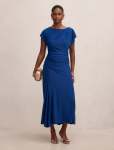 Marissa Petite Jersey Midi Dress - 16 Cosmic Blue