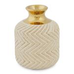 Beige And Gold Bottle Vase