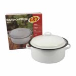 Round Casserole Medium Enamel Finish