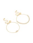 Goldair Gold Plated Cubic Zirconia Marquise Baguette Bracelets Pack