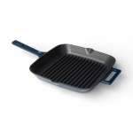 Cast Iron Grill Pan Dark Blue