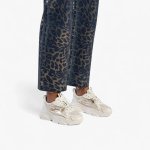 Sissy Boy Womens Chunky Gold Sneaker Cream - 17