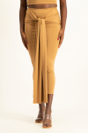 Savannah Wrap Tie Detail Skirt - Toasted Coconut - M