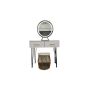 White Dressing Table Set LED Lights Mirror And Stool Set