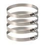 Adhaata Stainless Steel Hose Clamps Adjustable Worm Gear Hose Clamp For Automotive Plumbing Fuel Line Durable Hose Clamp Set For Industrial & Hous