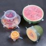 6PCS Reusable Silicone Stretch Lids - Airtight Food Covers For Keeping Freshness - Stretchy Bowl Wraps For Kitchen Use