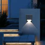 Outdoor Solar LED Light With Sensor Black