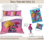 Kids Duvet Set Trolls Pink And Purple