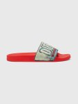 Diesel Mens Sa-mayemi Denim And Red Slides - Red 9.5