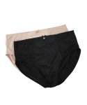 Ladies 2 Pack Full Briefs - 5XL Blk bge
