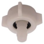 Hose Adaptor End Piece White Stright