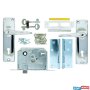 Lockset With Handles Key Entry Chrome Plated 2 Lever With Hinges Fort Knox