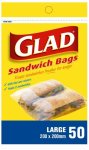 Glad Sandwich Bags Large 50'S