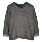 Overdyed Panel Top - Charcoal Free