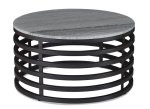Four Corners Solid Marble Coffee Table With A Metal Base CT17
