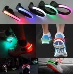 LED Glow Shoe Clips Walkers Runners Cyclists Bikers
