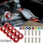 20PCS 10 Sets Aluminum M6 X 20 Car Styling Modification Fender Washer License Plate Bolts Car Decoration 8 Colors