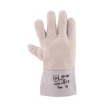 Chrome Leather Gloves Wrist Length - Chrome Large