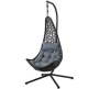 Artisan Hanging Chair Microfibre Large Swing Black Grey Knock Down