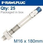 Stainless Steel Throughbolt M16X180MM X25-BOX